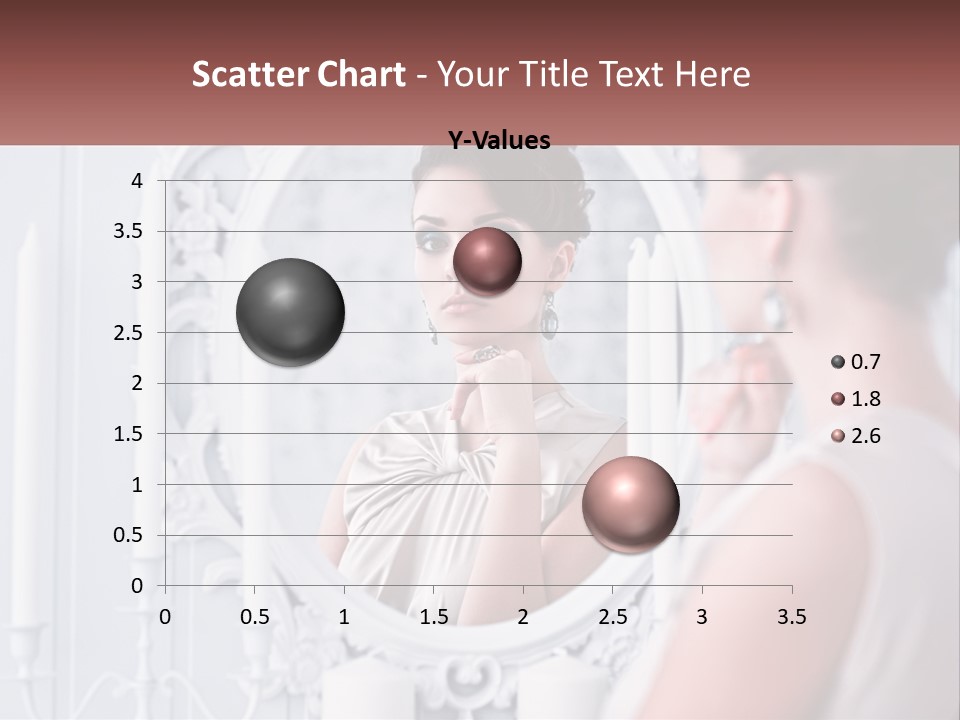 A Woman Looking At Herself In The Mirror PowerPoint Template