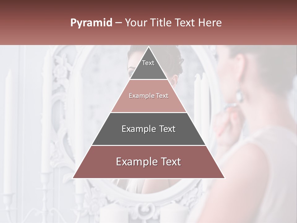A Woman Looking At Herself In The Mirror PowerPoint Template