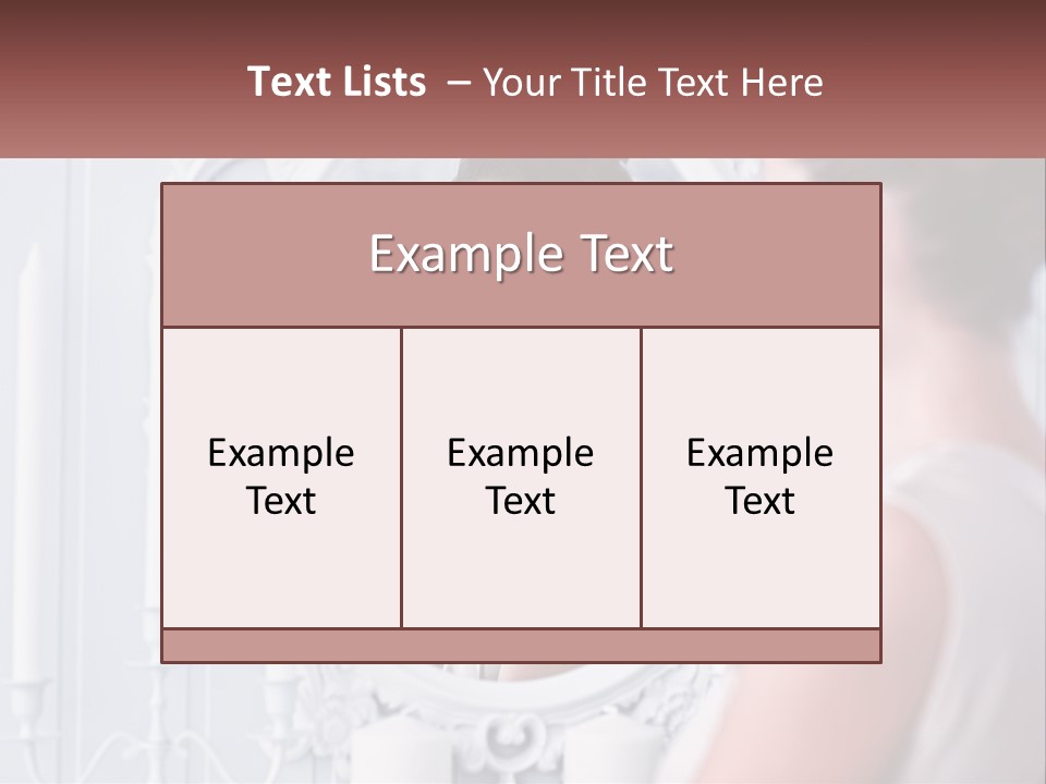 A Woman Looking At Herself In The Mirror PowerPoint Template
