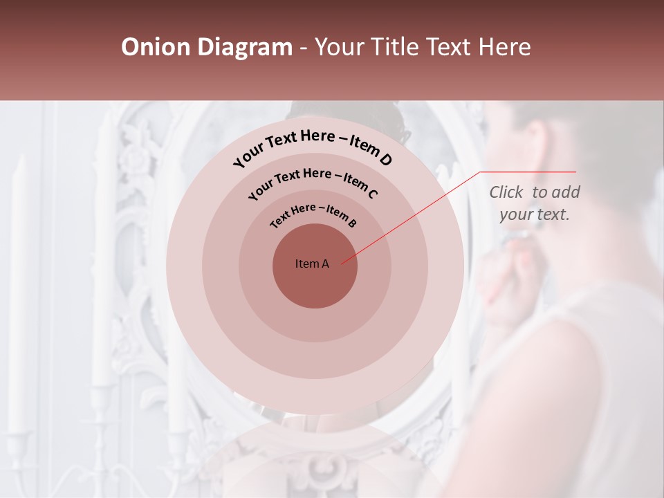 A Woman Looking At Herself In The Mirror PowerPoint Template
