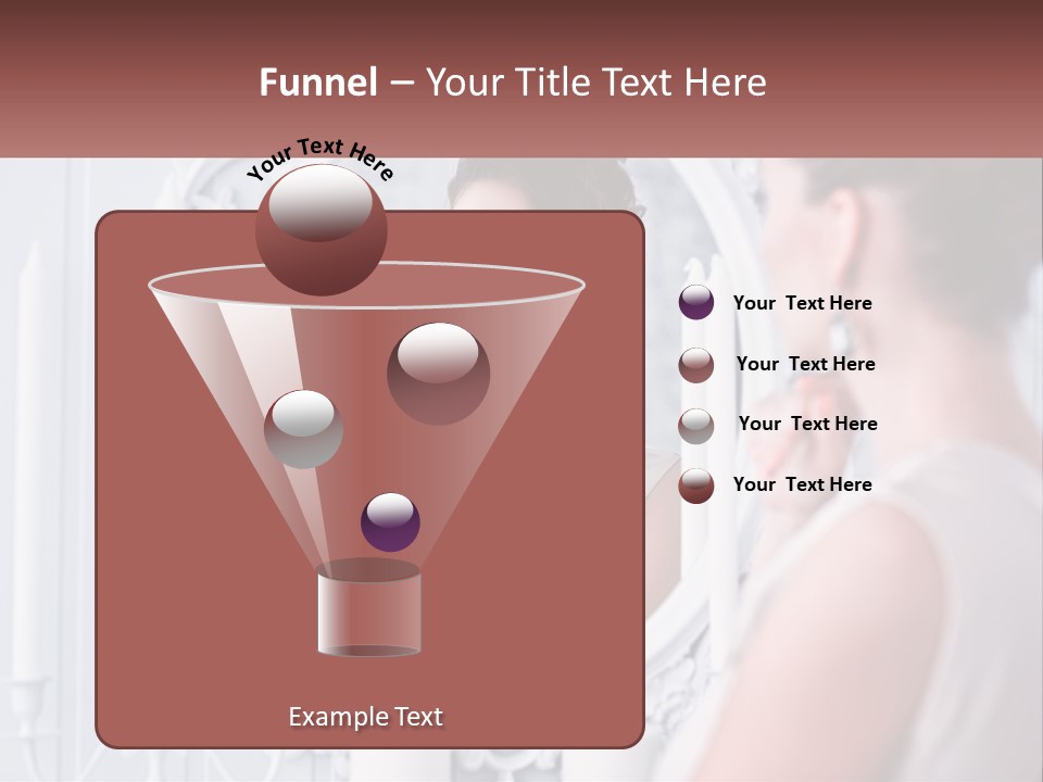 A Woman Looking At Herself In The Mirror PowerPoint Template