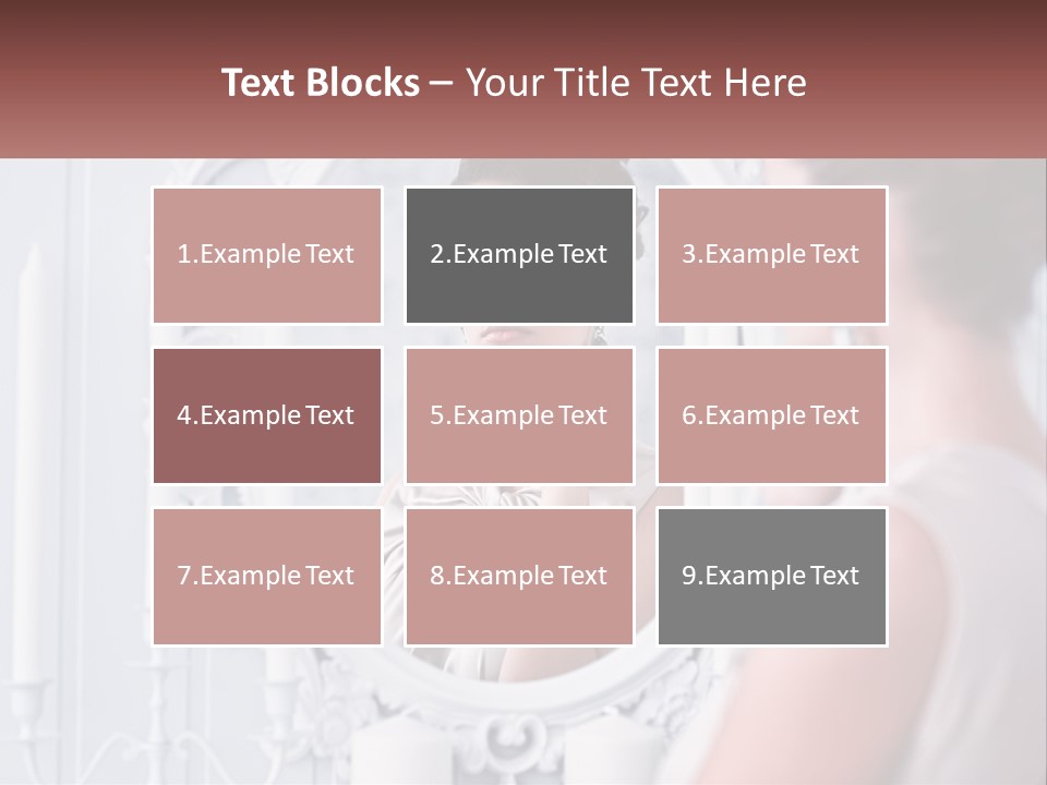 A Woman Looking At Herself In The Mirror PowerPoint Template