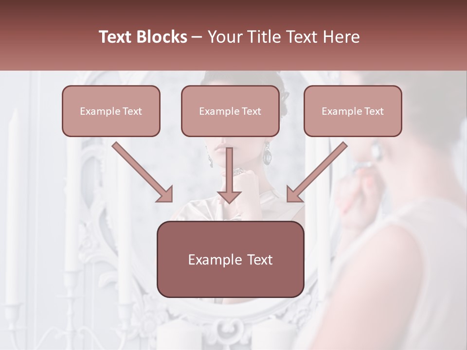 A Woman Looking At Herself In The Mirror PowerPoint Template