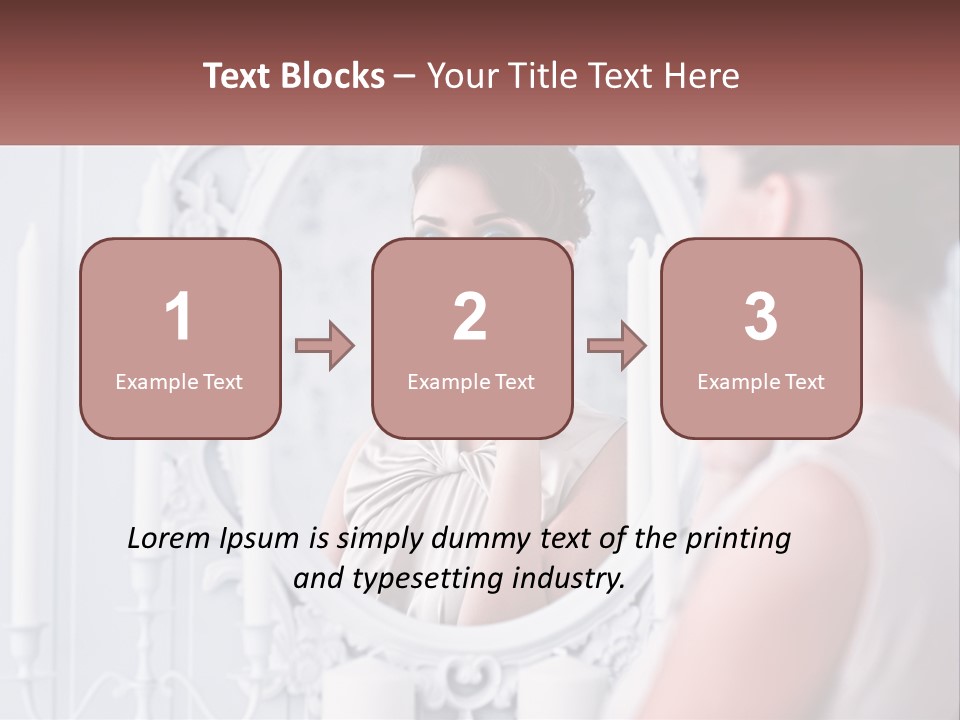 A Woman Looking At Herself In The Mirror PowerPoint Template