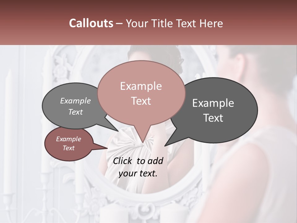 A Woman Looking At Herself In The Mirror PowerPoint Template