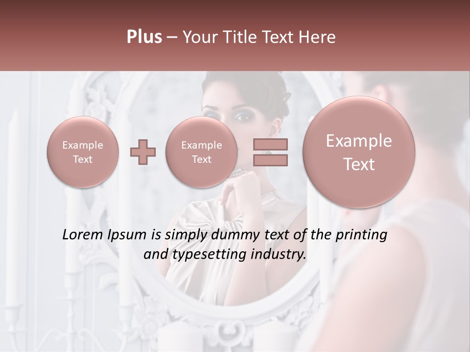 A Woman Looking At Herself In The Mirror PowerPoint Template