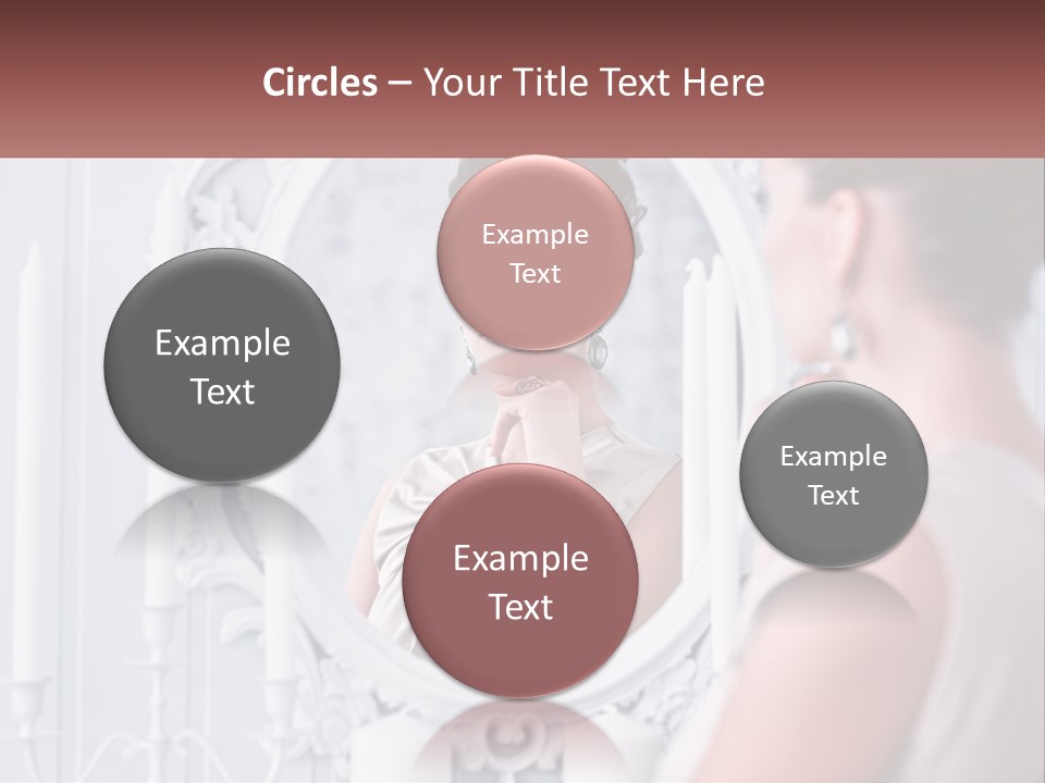 A Woman Looking At Herself In The Mirror PowerPoint Template