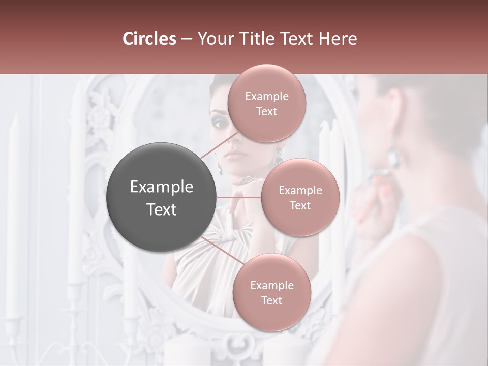 A Woman Looking At Herself In The Mirror PowerPoint Template