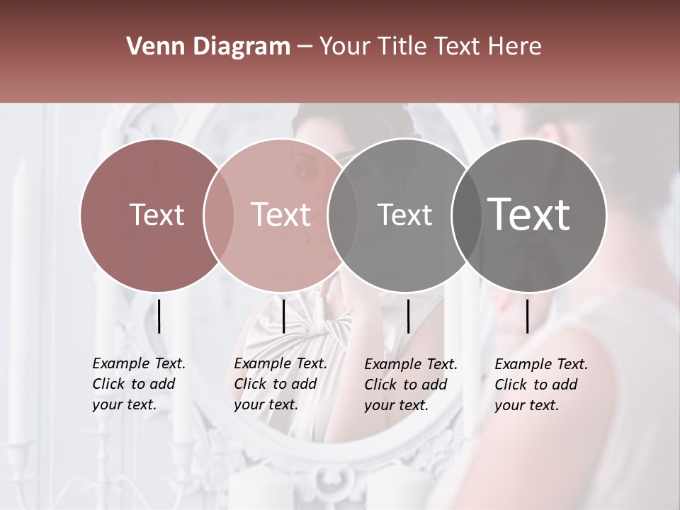 A Woman Looking At Herself In The Mirror PowerPoint Template