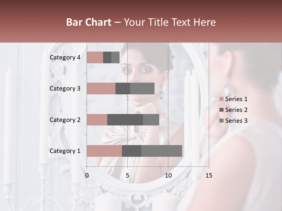 A Woman Looking At Herself In The Mirror PowerPoint Template