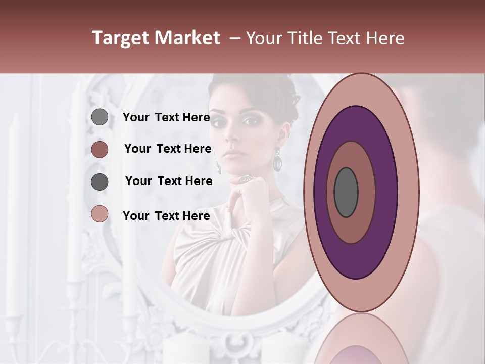 A Woman Looking At Herself In The Mirror PowerPoint Template