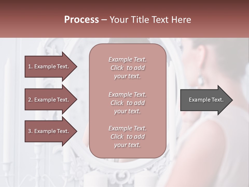 A Woman Looking At Herself In The Mirror PowerPoint Template