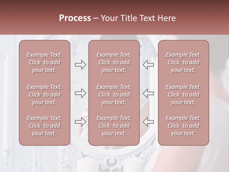 A Woman Looking At Herself In The Mirror PowerPoint Template