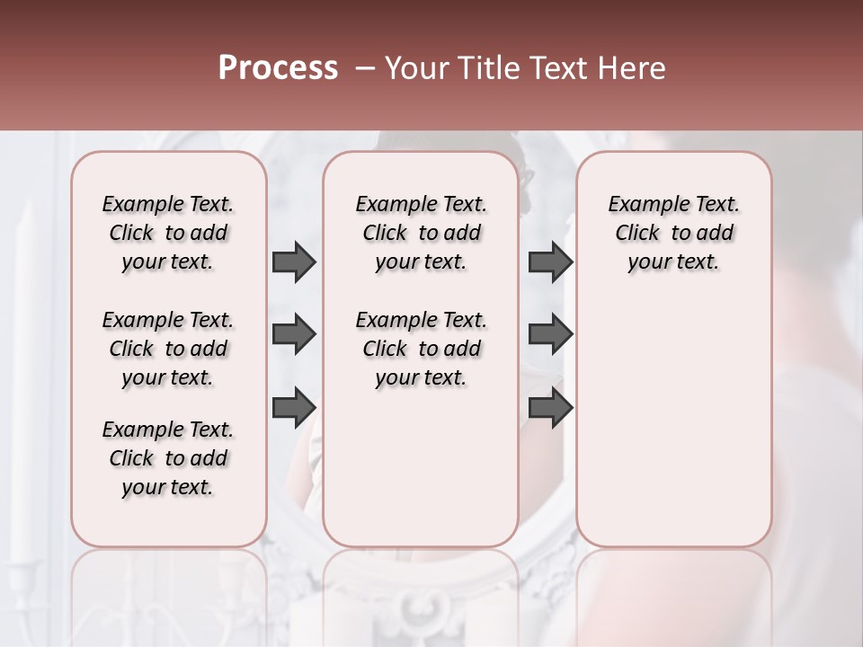 A Woman Looking At Herself In The Mirror PowerPoint Template