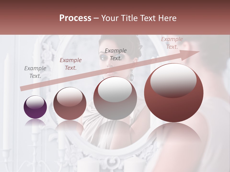 A Woman Looking At Herself In The Mirror PowerPoint Template