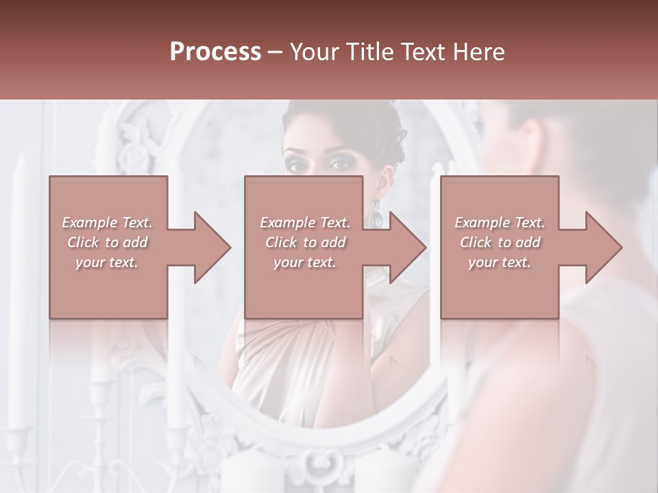 A Woman Looking At Herself In The Mirror PowerPoint Template