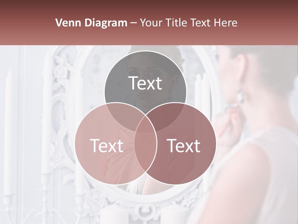 A Woman Looking At Herself In The Mirror PowerPoint Template