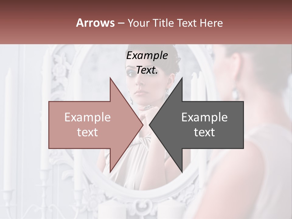 A Woman Looking At Herself In The Mirror PowerPoint Template