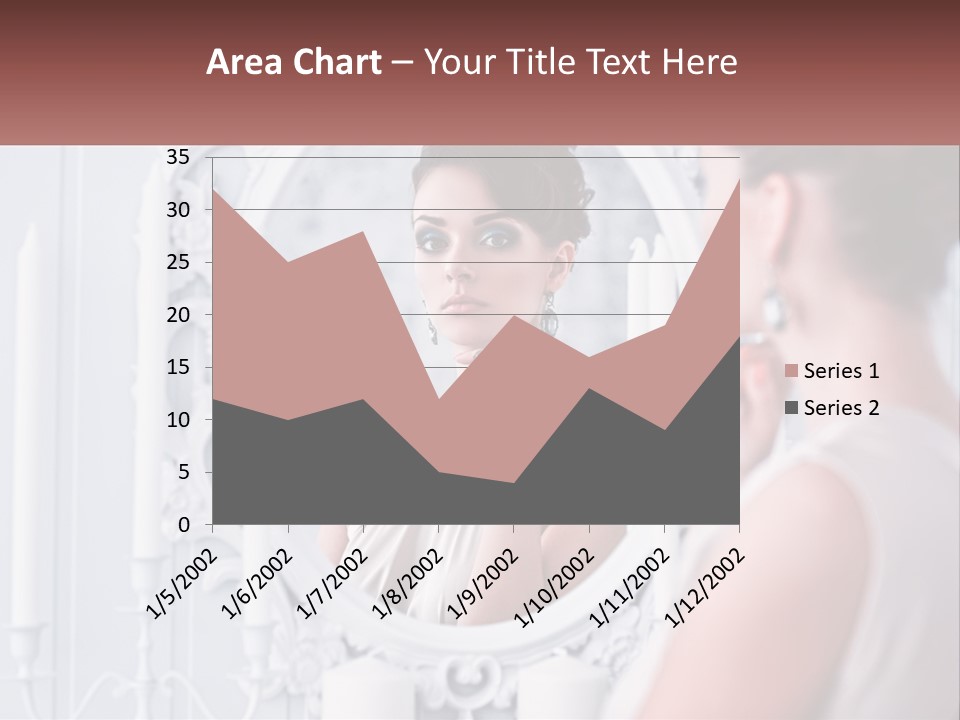 A Woman Looking At Herself In The Mirror PowerPoint Template