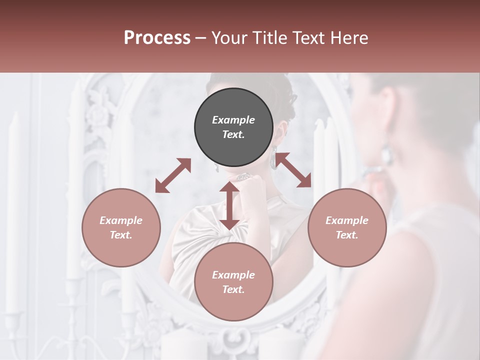 A Woman Looking At Herself In The Mirror PowerPoint Template