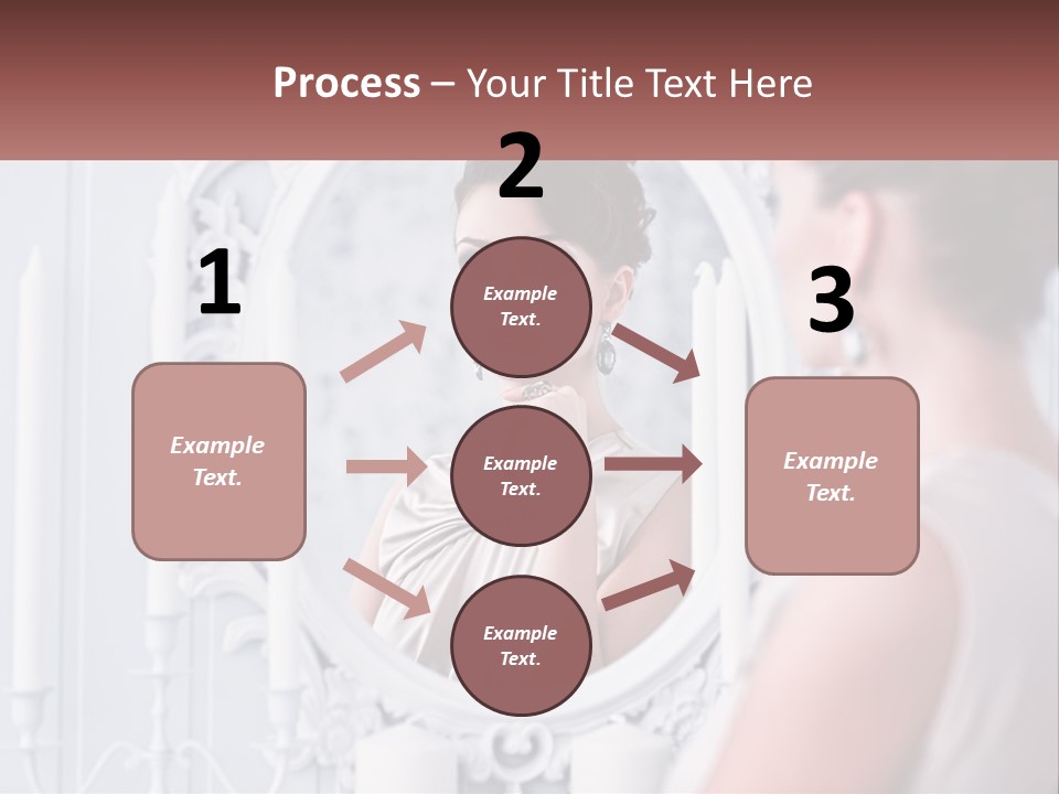 A Woman Looking At Herself In The Mirror PowerPoint Template