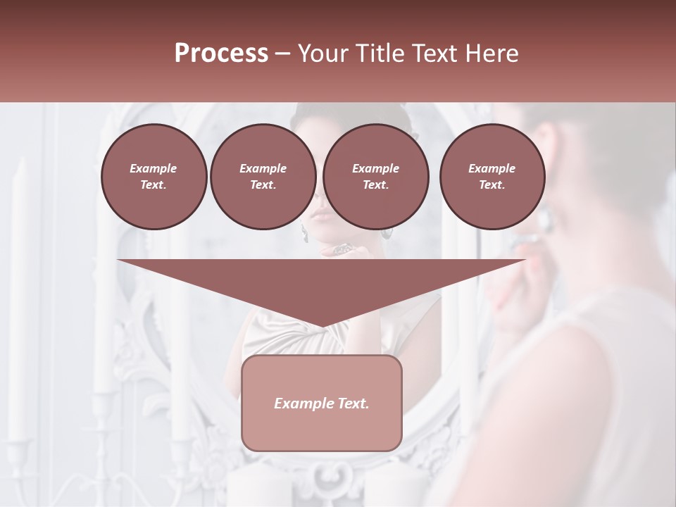 A Woman Looking At Herself In The Mirror PowerPoint Template