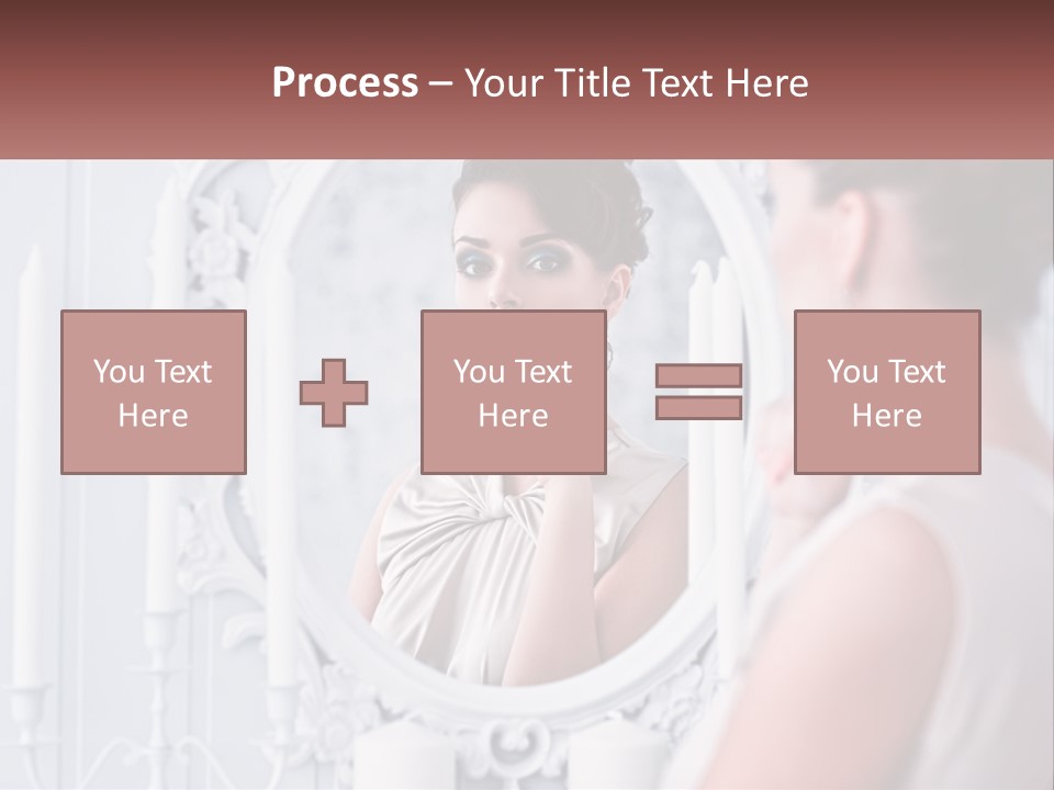 A Woman Looking At Herself In The Mirror PowerPoint Template