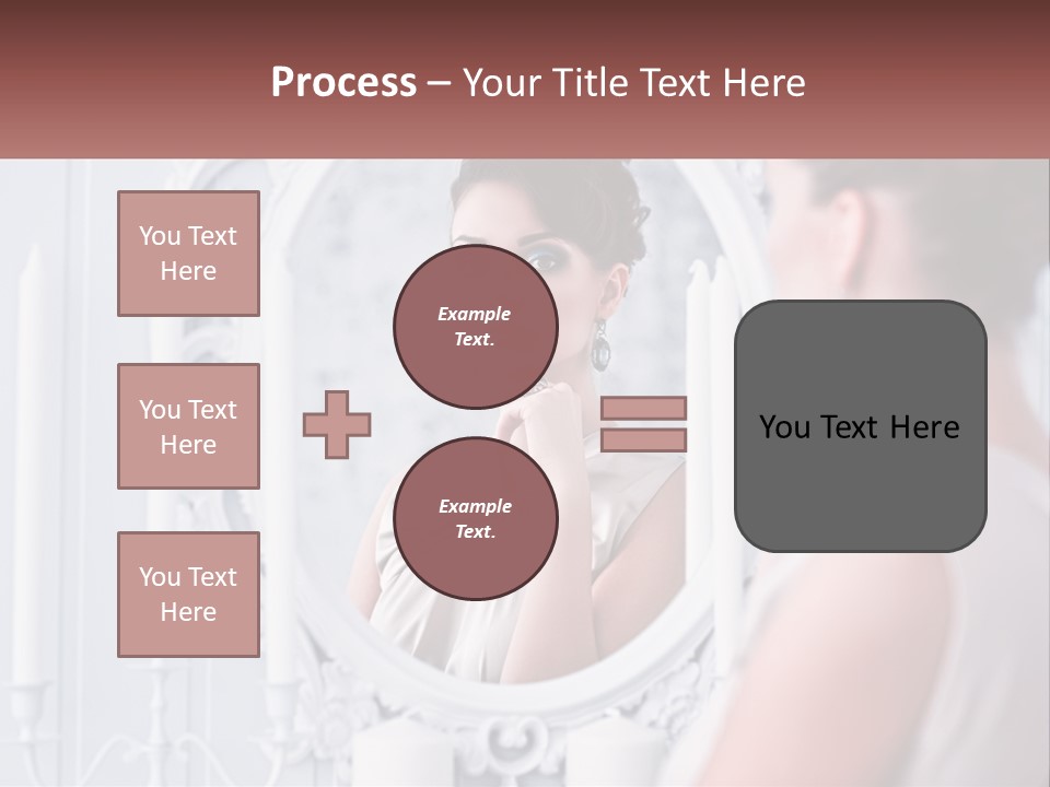 A Woman Looking At Herself In The Mirror PowerPoint Template