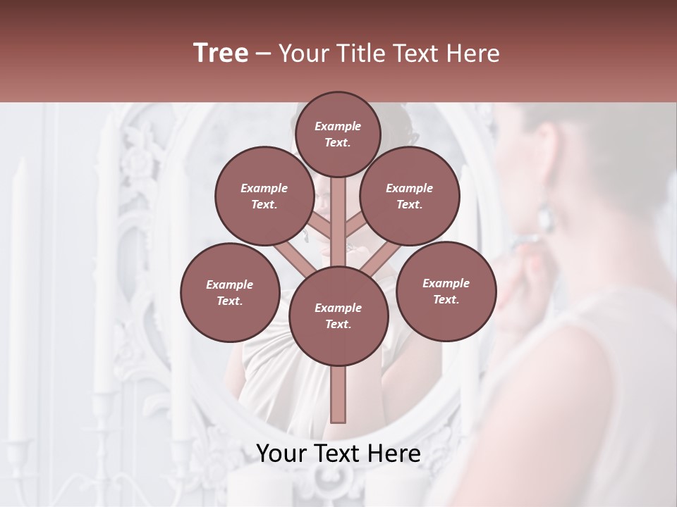 A Woman Looking At Herself In The Mirror PowerPoint Template