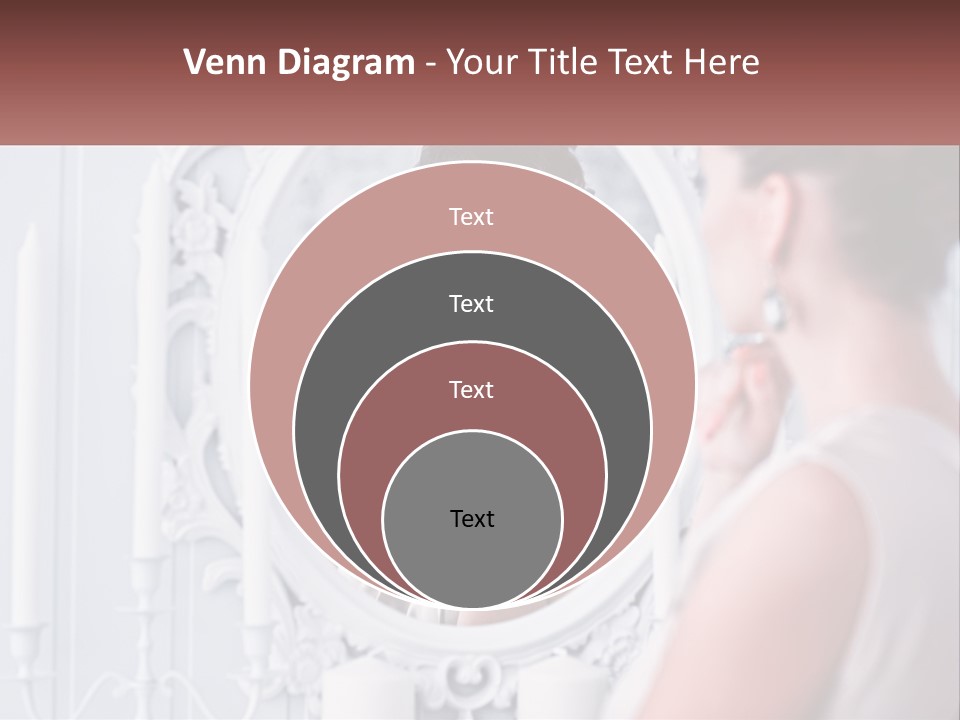 A Woman Looking At Herself In The Mirror PowerPoint Template