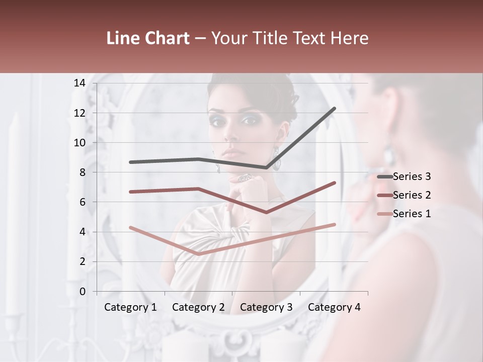 A Woman Looking At Herself In The Mirror PowerPoint Template