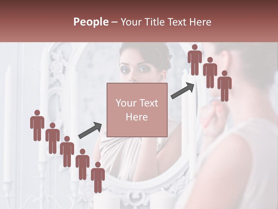 A Woman Looking At Herself In The Mirror PowerPoint Template