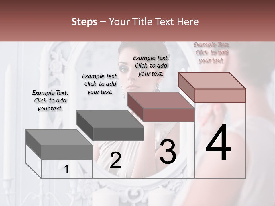 A Woman Looking At Herself In The Mirror PowerPoint Template
