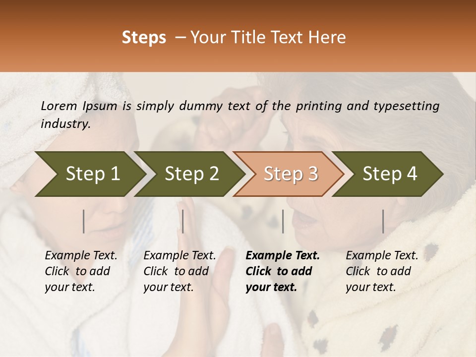 A Woman In A Bathrobe And A Woman With A Towel On Her Head PowerPoint Template