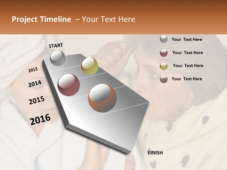 A Woman In A Bathrobe And A Woman With A Towel On Her Head PowerPoint Template