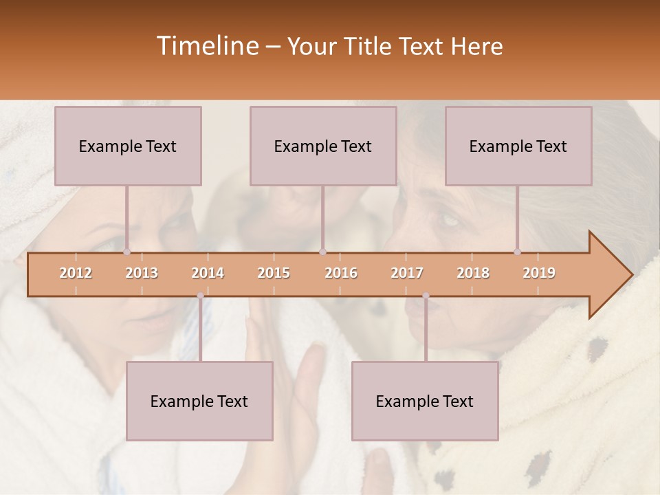 A Woman In A Bathrobe And A Woman With A Towel On Her Head PowerPoint Template