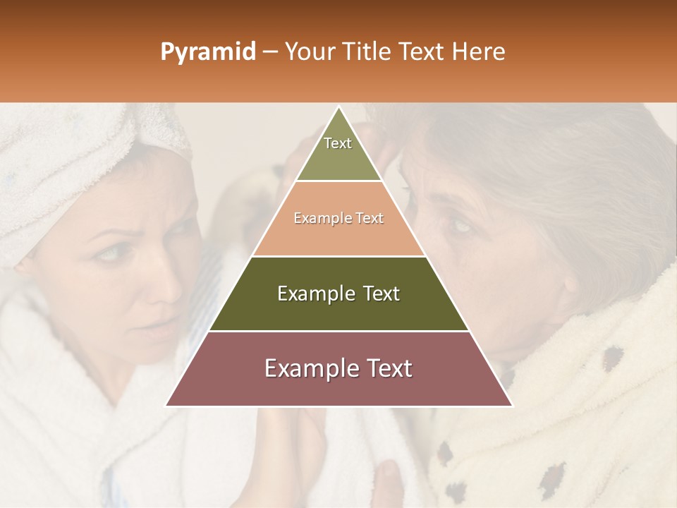 A Woman In A Bathrobe And A Woman With A Towel On Her Head PowerPoint Template