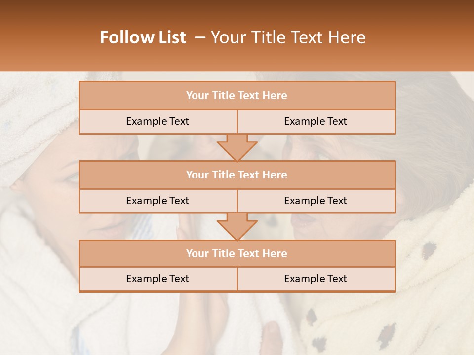 A Woman In A Bathrobe And A Woman With A Towel On Her Head PowerPoint Template