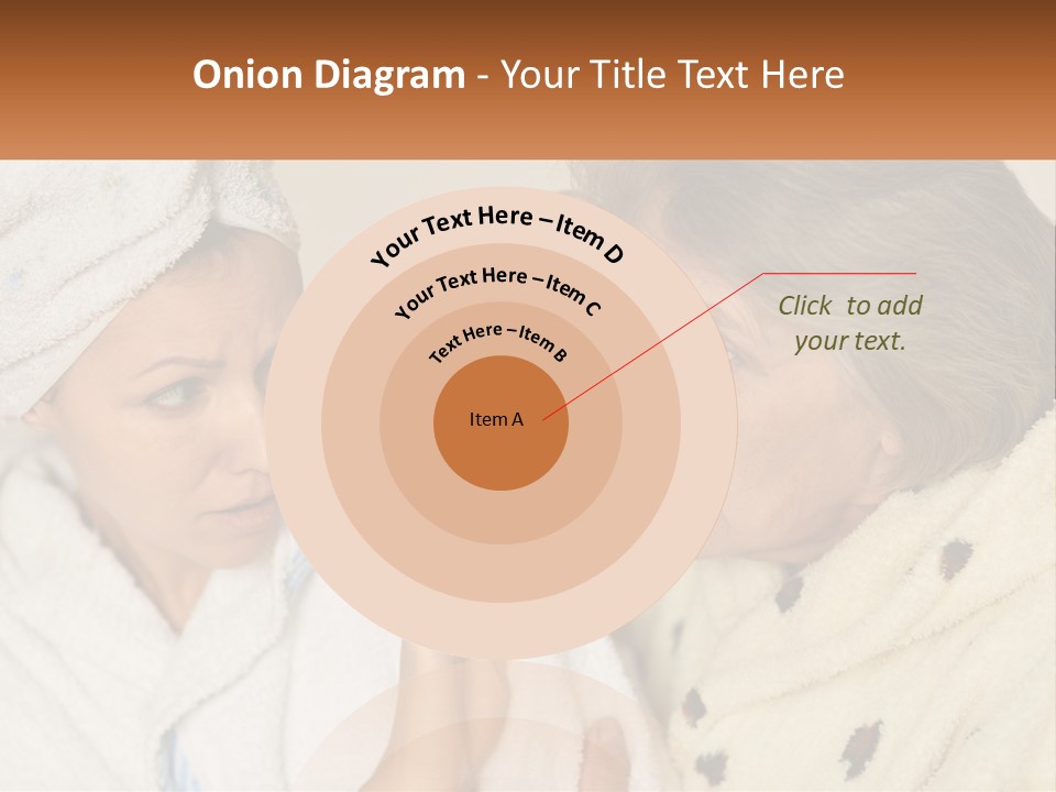 A Woman In A Bathrobe And A Woman With A Towel On Her Head PowerPoint Template