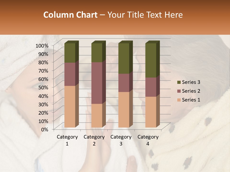A Woman In A Bathrobe And A Woman With A Towel On Her Head PowerPoint Template