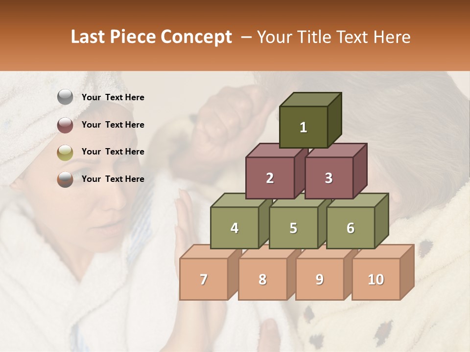 A Woman In A Bathrobe And A Woman With A Towel On Her Head PowerPoint Template