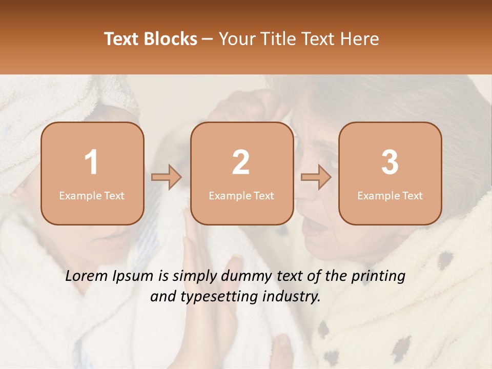 A Woman In A Bathrobe And A Woman With A Towel On Her Head PowerPoint Template
