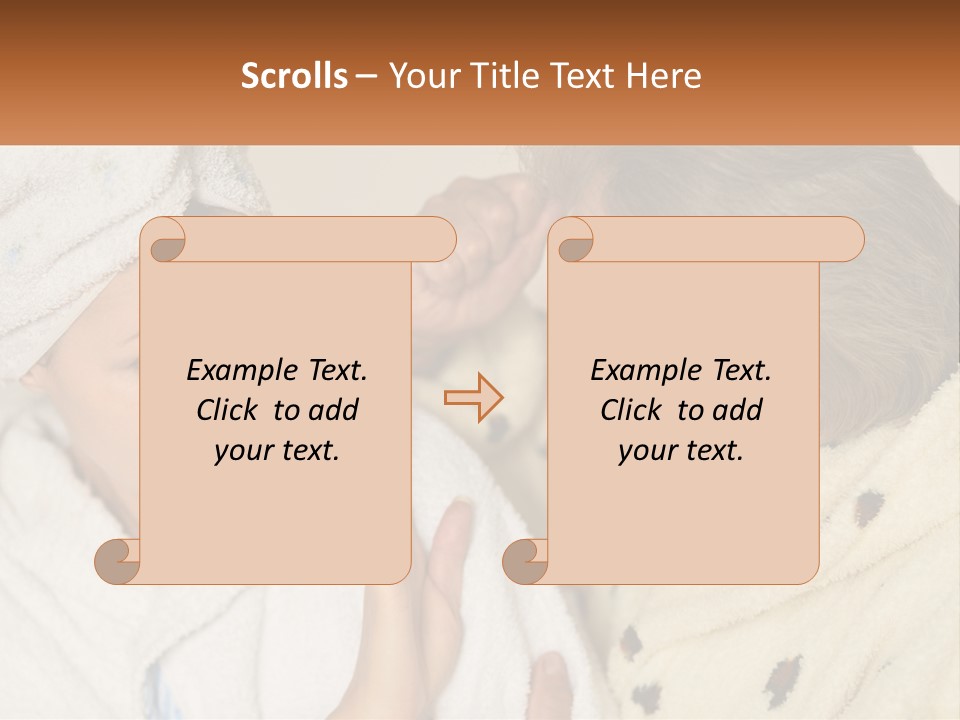 A Woman In A Bathrobe And A Woman With A Towel On Her Head PowerPoint Template
