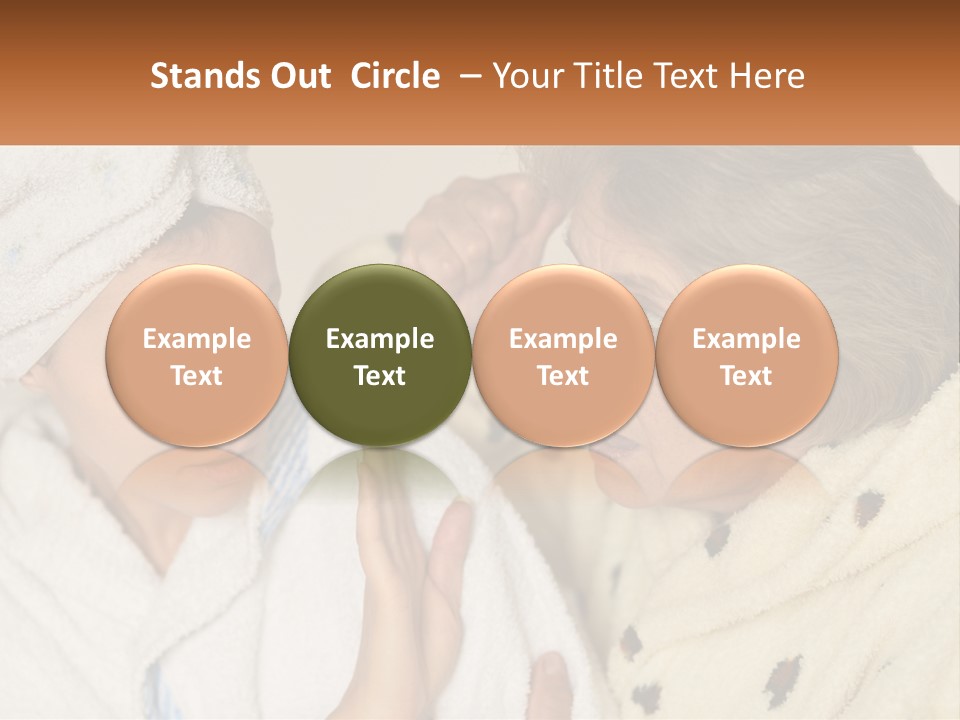 A Woman In A Bathrobe And A Woman With A Towel On Her Head PowerPoint Template