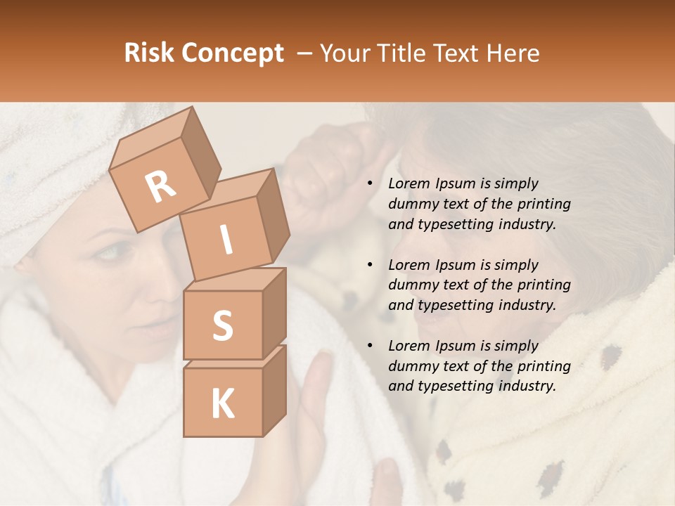 A Woman In A Bathrobe And A Woman With A Towel On Her Head PowerPoint Template