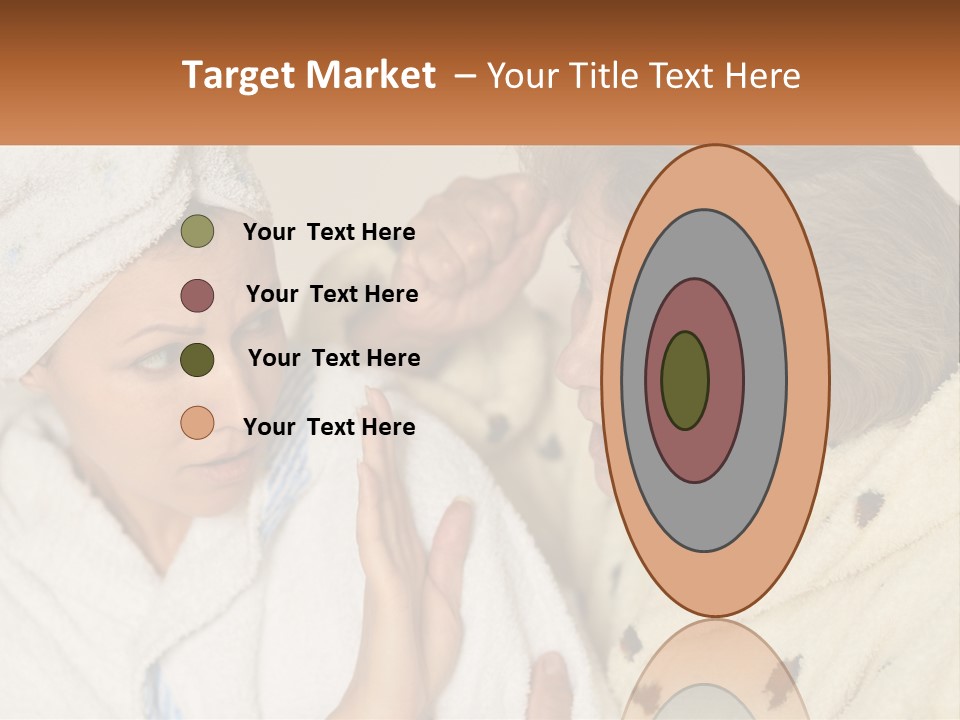 A Woman In A Bathrobe And A Woman With A Towel On Her Head PowerPoint Template