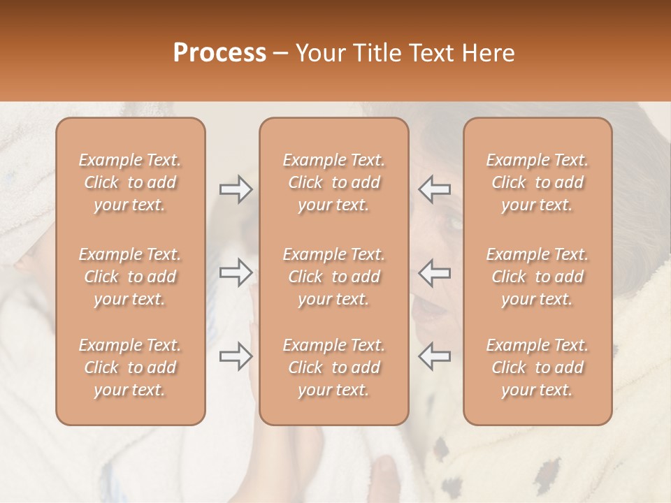 A Woman In A Bathrobe And A Woman With A Towel On Her Head PowerPoint Template
