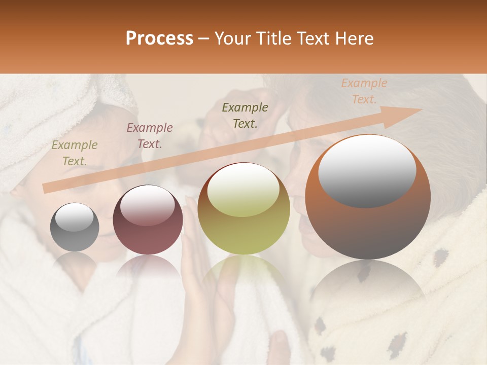 A Woman In A Bathrobe And A Woman With A Towel On Her Head PowerPoint Template