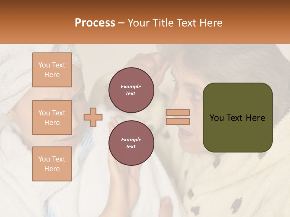 A Woman In A Bathrobe And A Woman With A Towel On Her Head PowerPoint Template