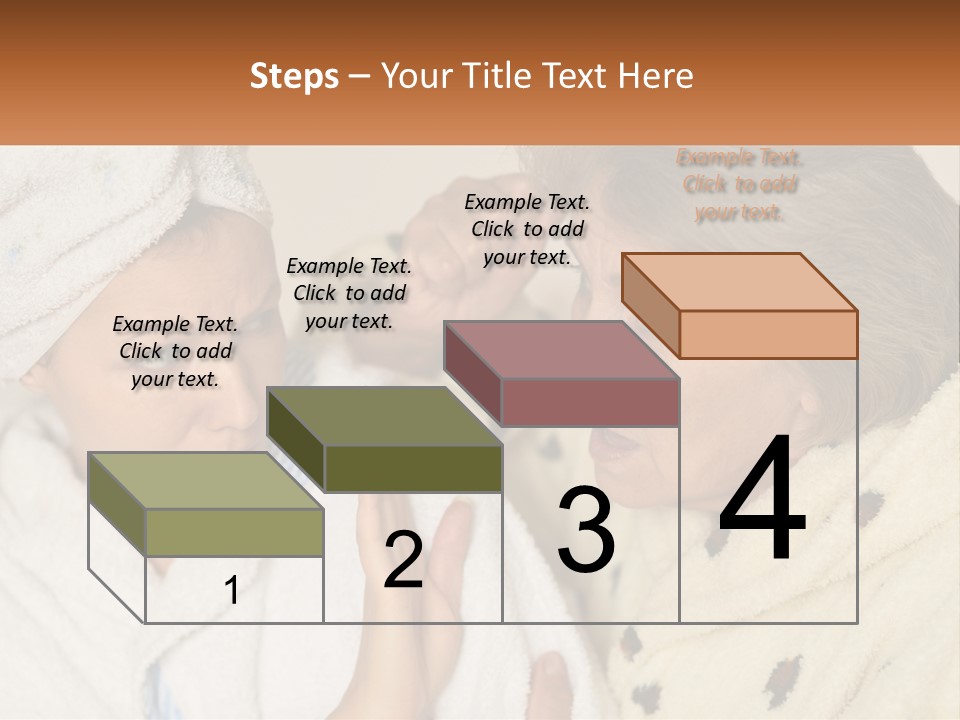 A Woman In A Bathrobe And A Woman With A Towel On Her Head PowerPoint Template